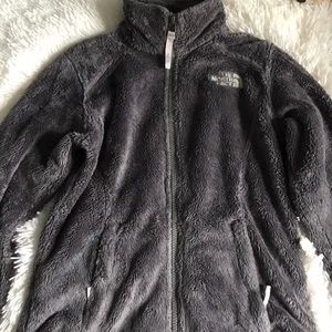 Grey Furry Girls North Face Jacket